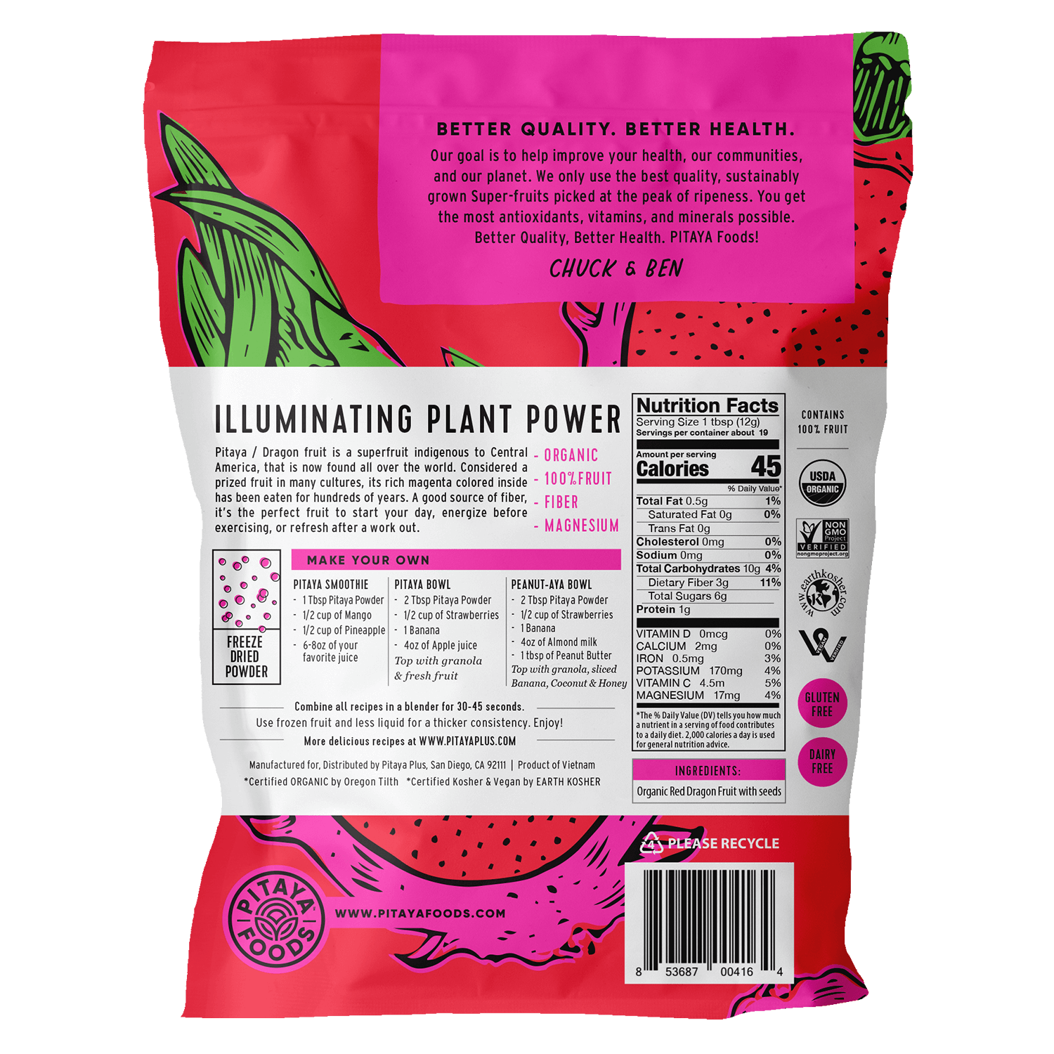 Organic Dragon Fruit Powder 8oz