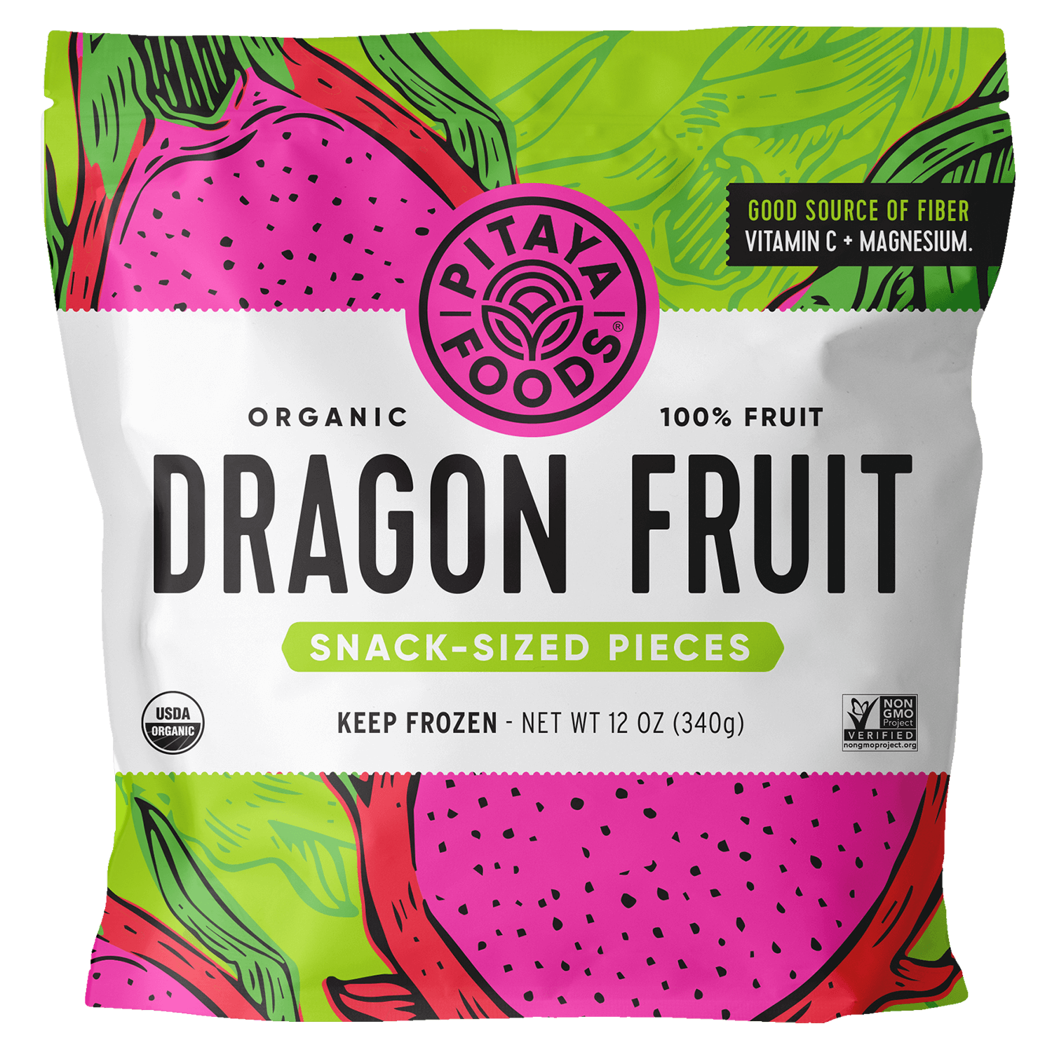 Organic Dragon Fruit Snack-Sized Pieces